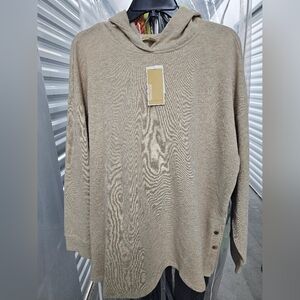 Kenneth Cole Reaction Hooded Sweater Oatmeal Hthr, NWT, 2X